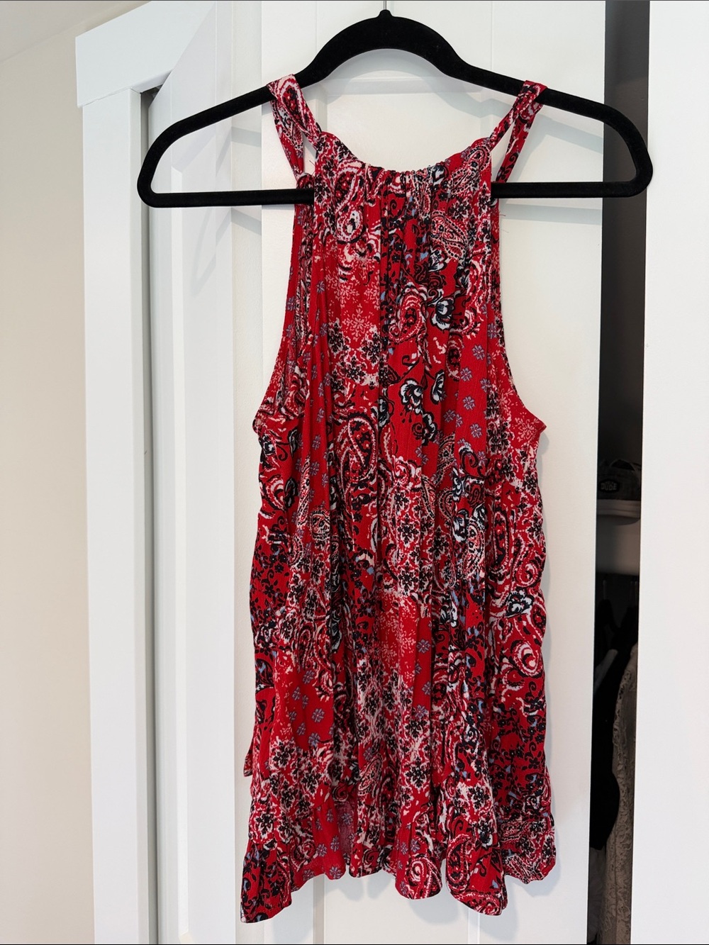 Paisley Halter Neck Tank Top